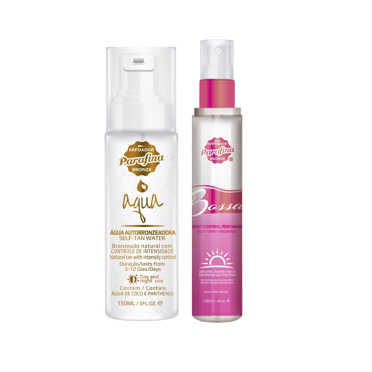 DUPLA ESSENCIAL - AQUA AUTOBRONZEADORA+SPLASH PERFUME SOLAR