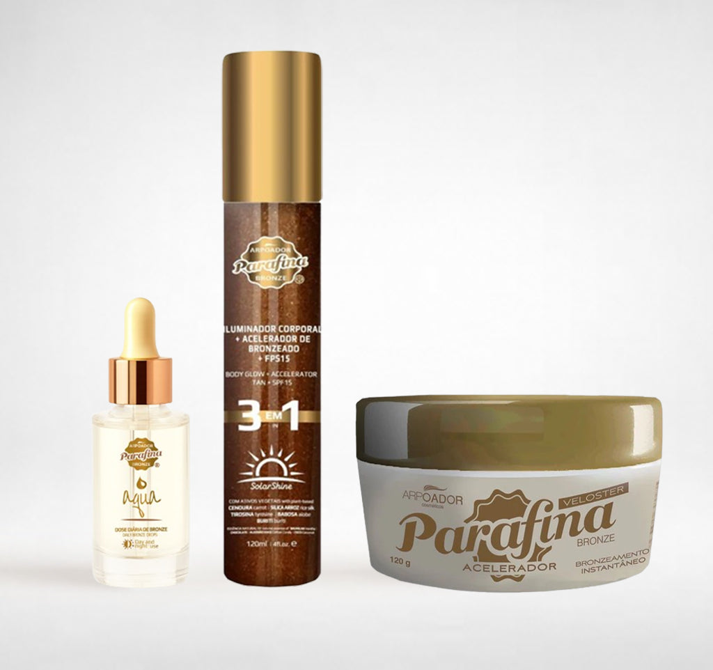 Kit Bronze Iluminado – Solar Shine 120ml + Veloster 120g + Booster 30ml