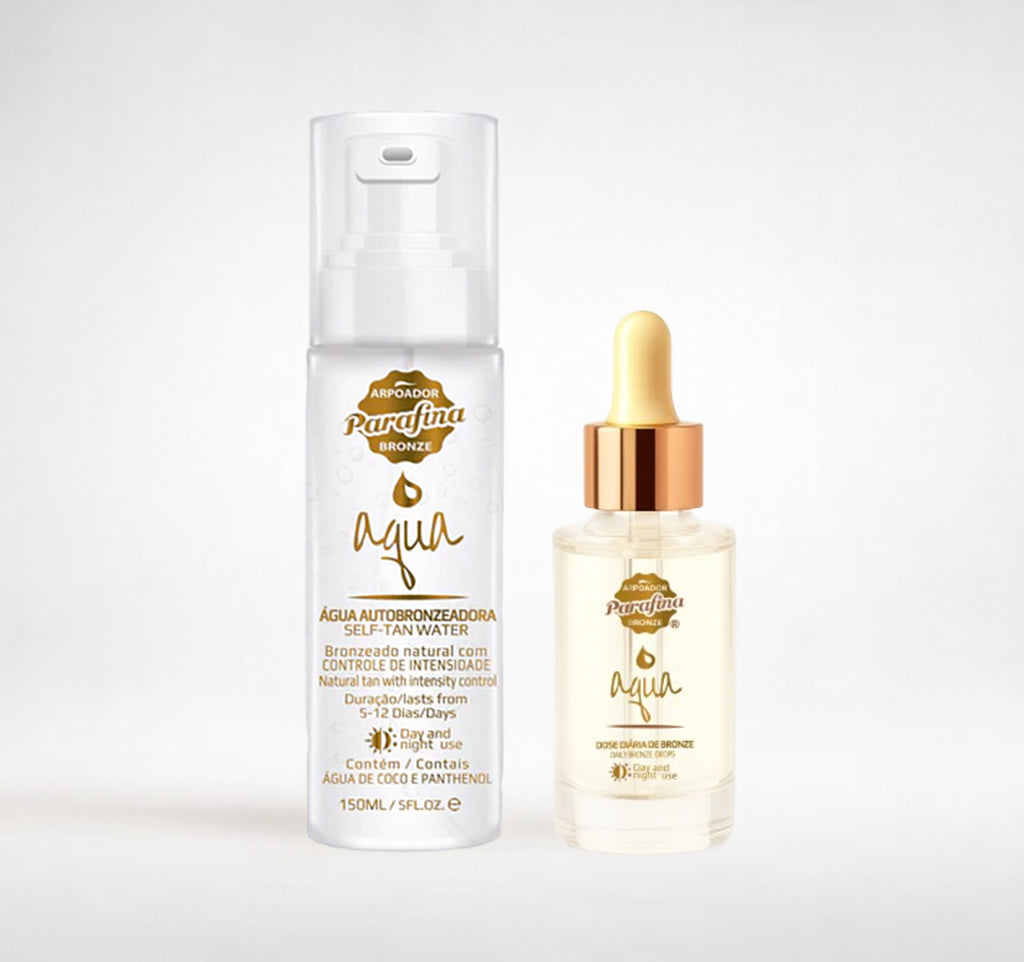 Kit Bronze o Ano Todo - Booster Autobronzeador 30ml + Água Autobronzeadora 150ml + Luva Aplicadora