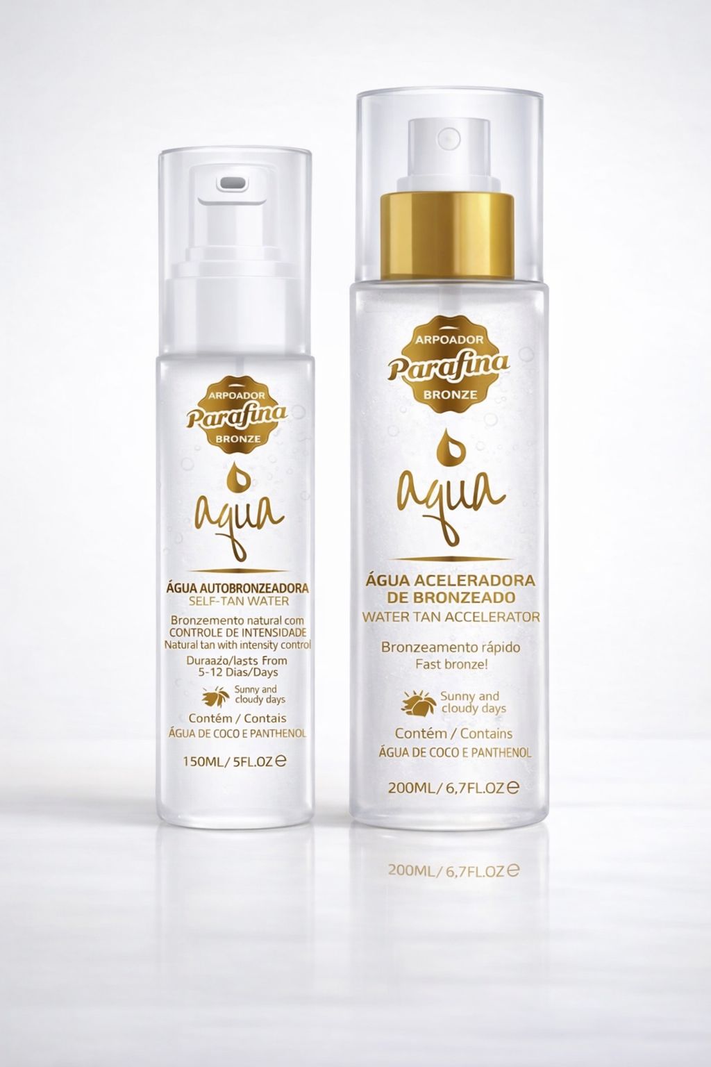 Aqua Basic Kit - Aqua Self-Tanning Lotion 150ml + Aqua Moisturizing Lotion 200ml + Toiletry Bag
